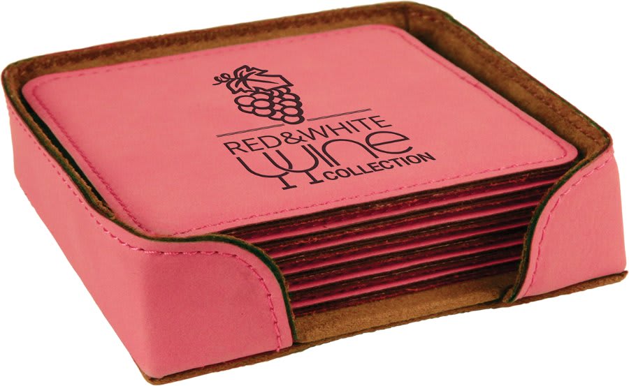 Laserable Leatherette 6-Coaster Set