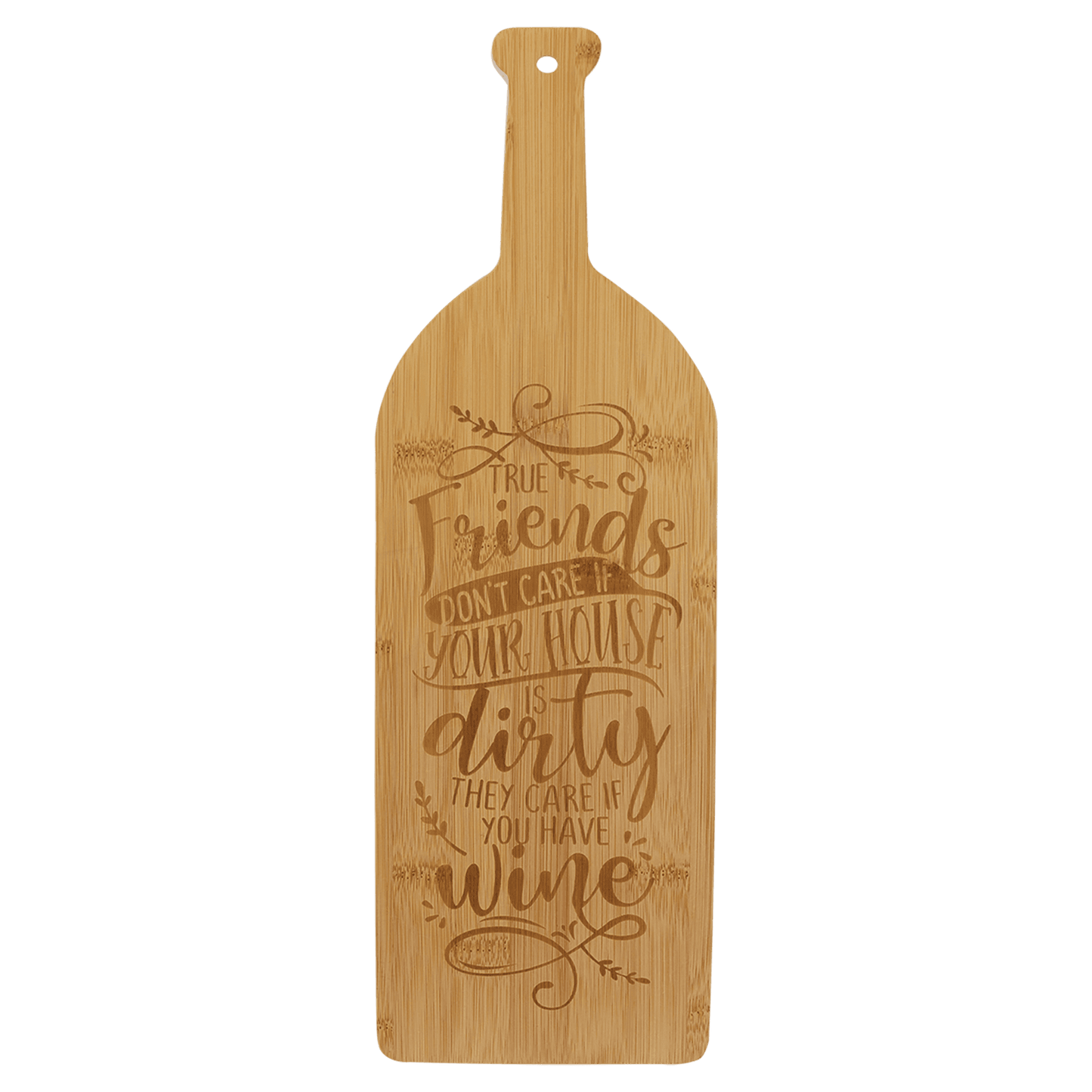 Wine Bottle Bamboo Cutting Board