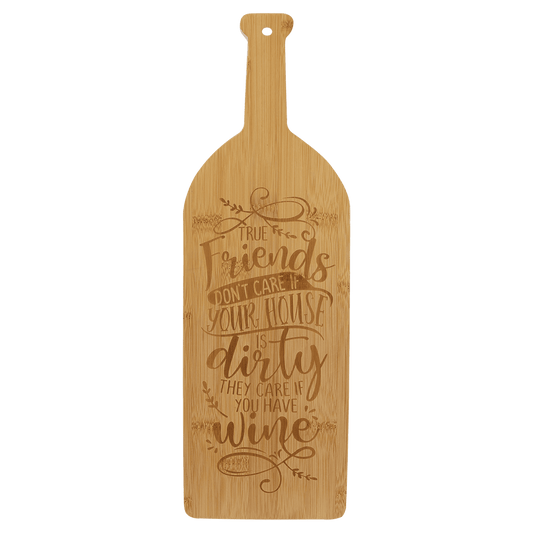 Wine Bottle Bamboo Cutting Board