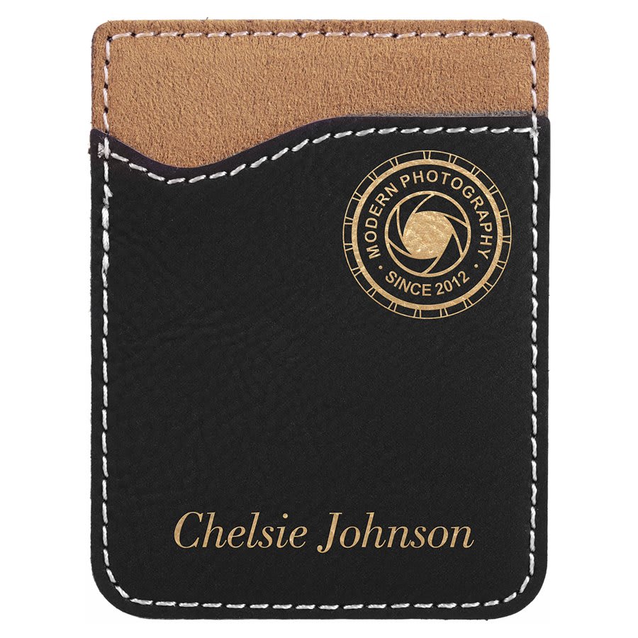 Laserable Leatherette Phone Wallet