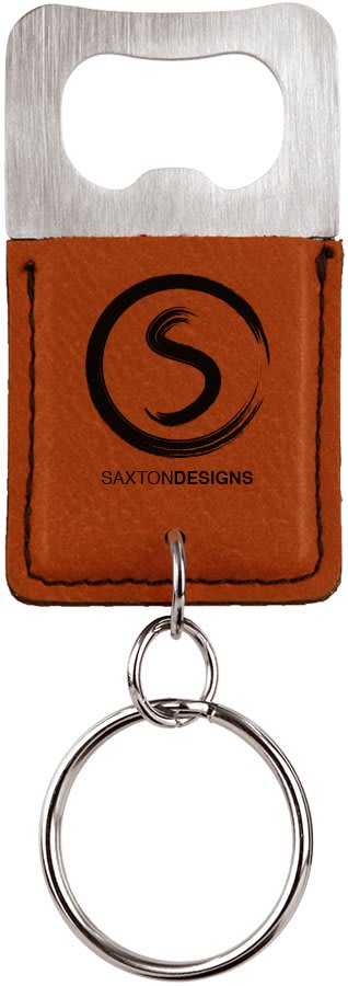 Leatherette Bottle Opener Keychain