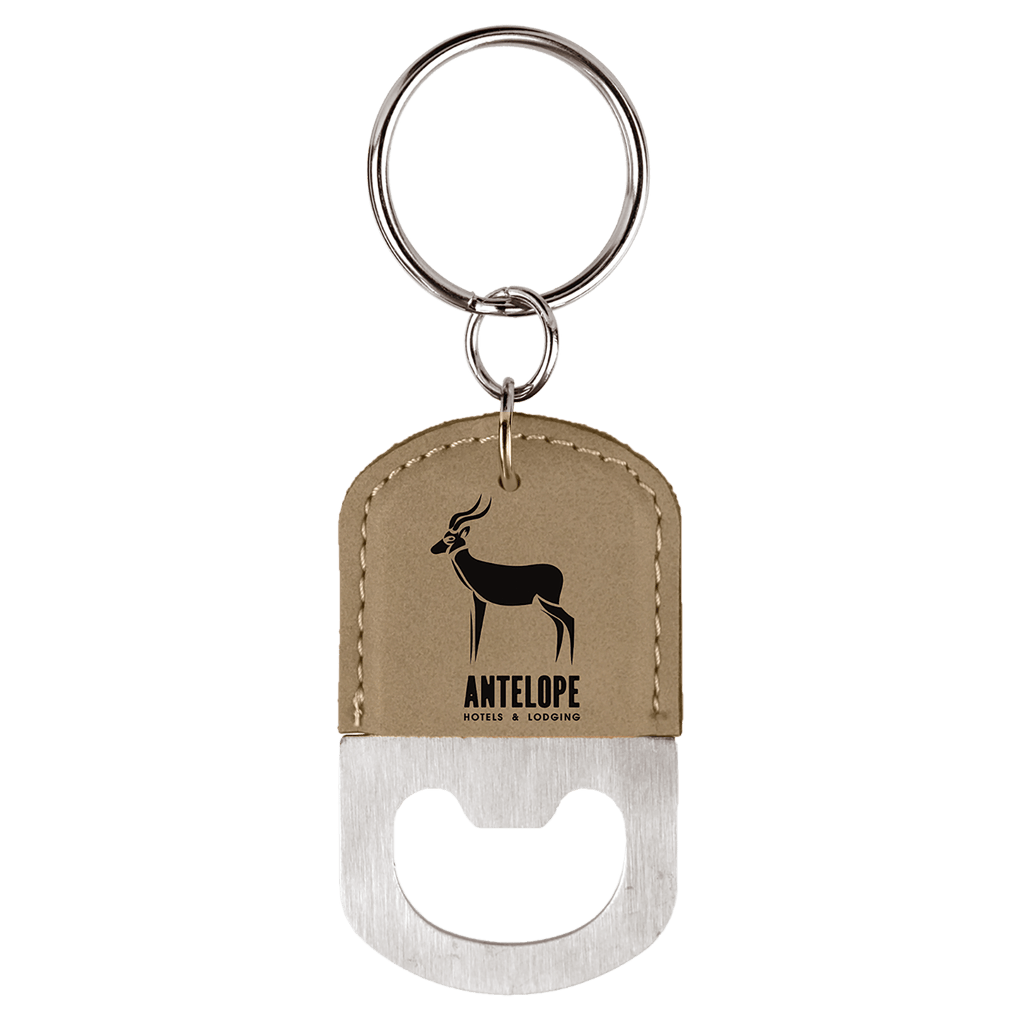 Leatherette Bottle Opener Keychain