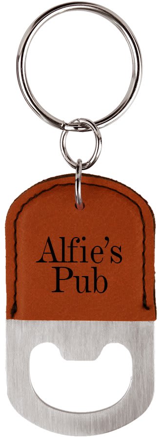 Leatherette Bottle Opener Keychain