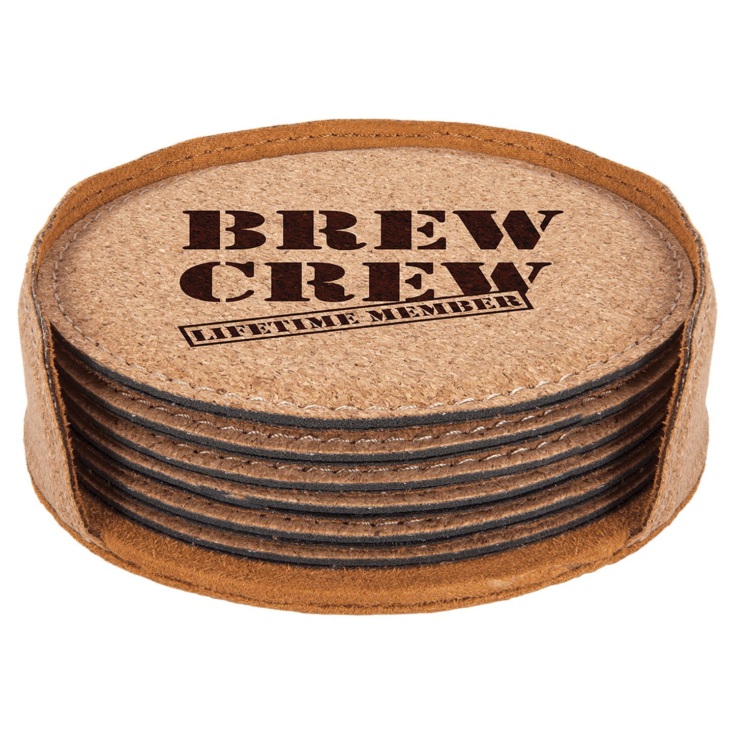 Laserable Leatherette 6-Coaster Set