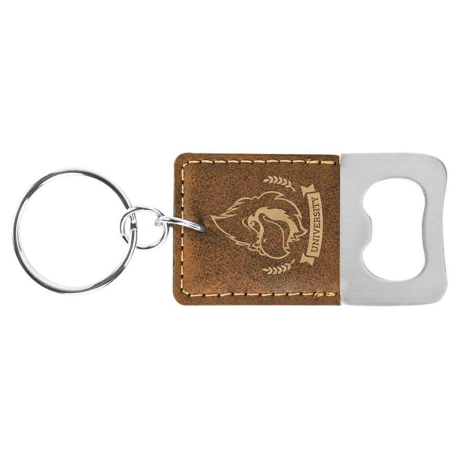 Leatherette Bottle Opener Keychain