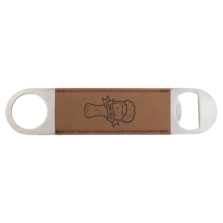 1 1/2" x 7" Leatherette Bottle Opener