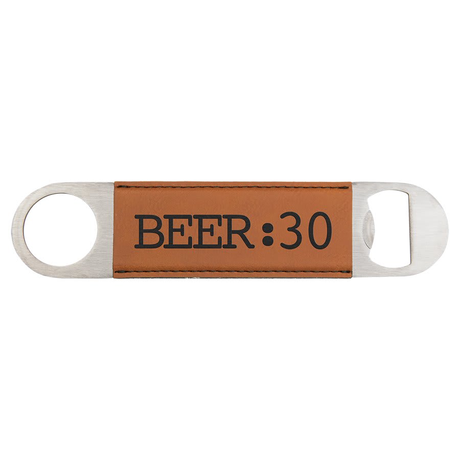 1 1/2" x 7" Leatherette Bottle Opener