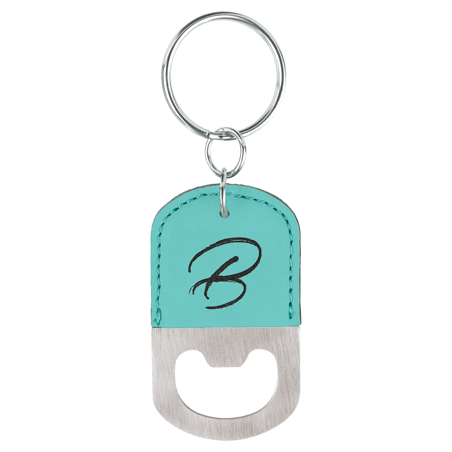 Leatherette Bottle Opener Keychain