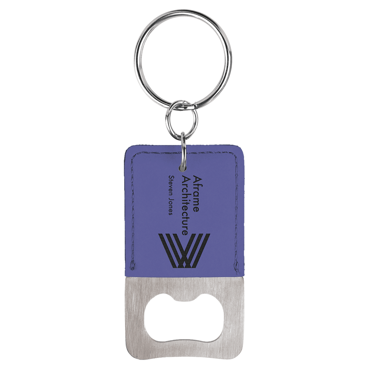 Leatherette Bottle Opener Keychain