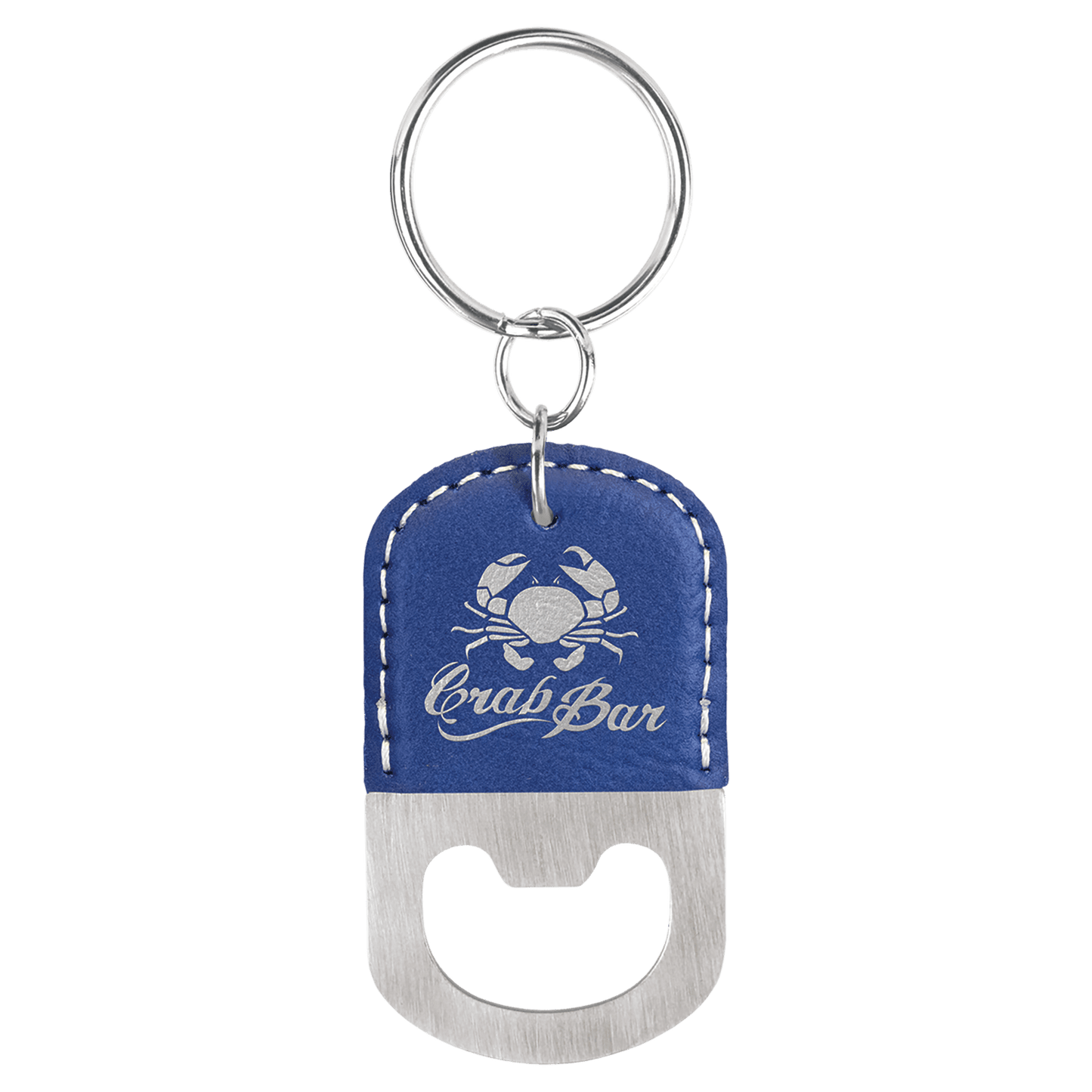 Leatherette Bottle Opener Keychain