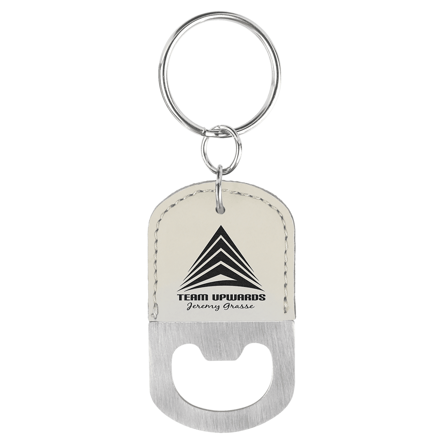 Leatherette Bottle Opener Keychain