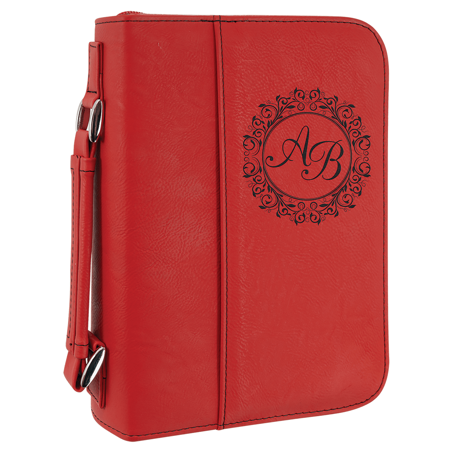 Leatherette Book/Bible Cover with Zipper and Handle