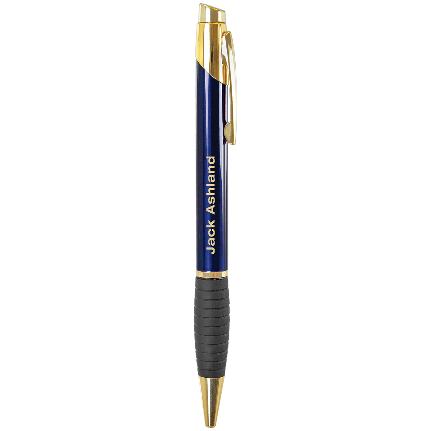 Ballpoint Pen with Gripper & Gold Trim