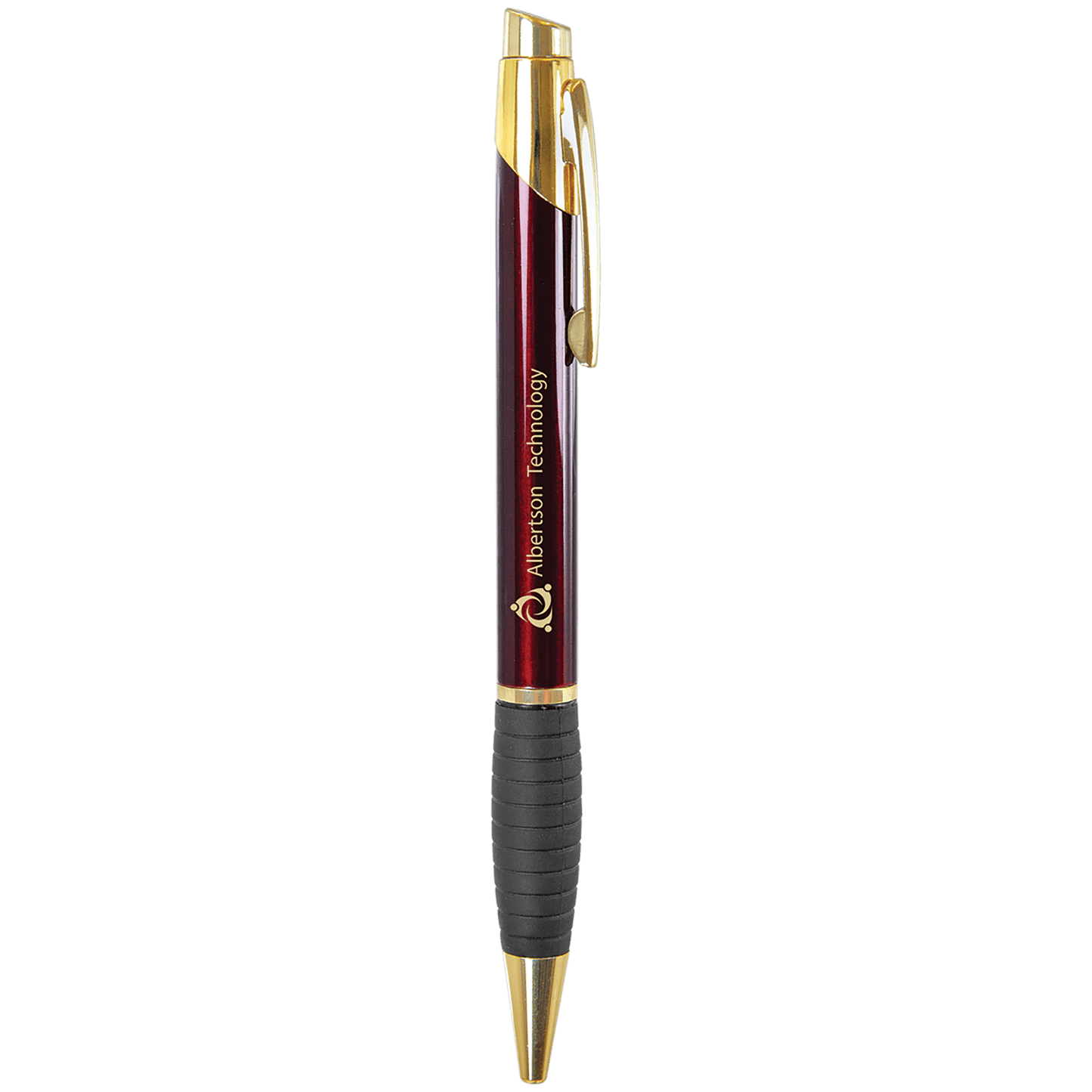 Ballpoint Pen with Gripper & Gold Trim