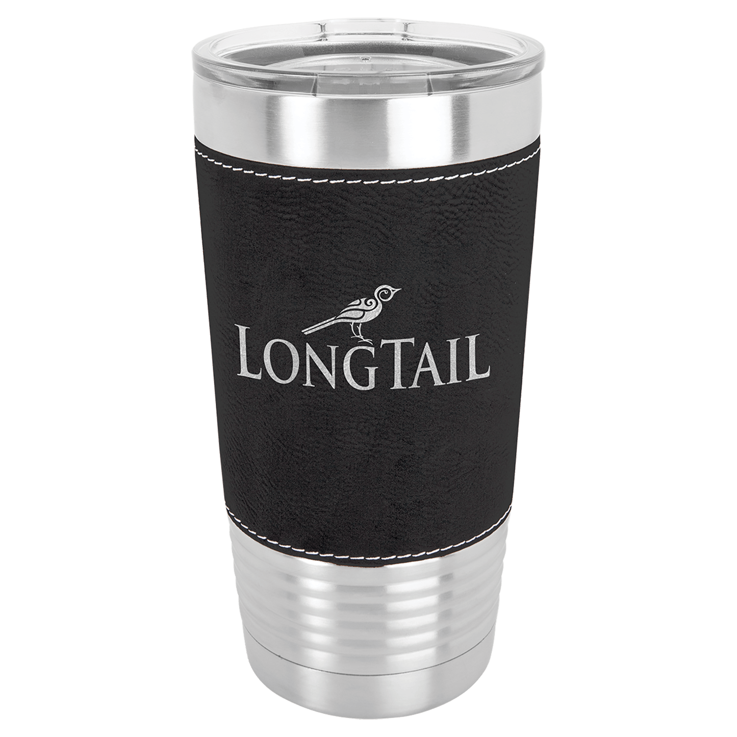 Polar Camel 20 oz. Leatherette Tumbler with Clear Lid