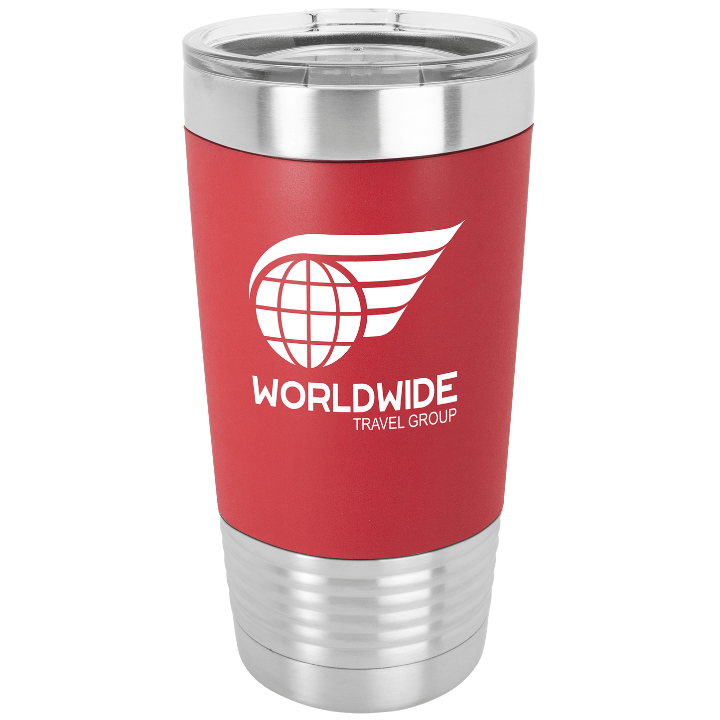 Polar Camel 20 oz. Tumbler with Silicone Grip and Clear Lid