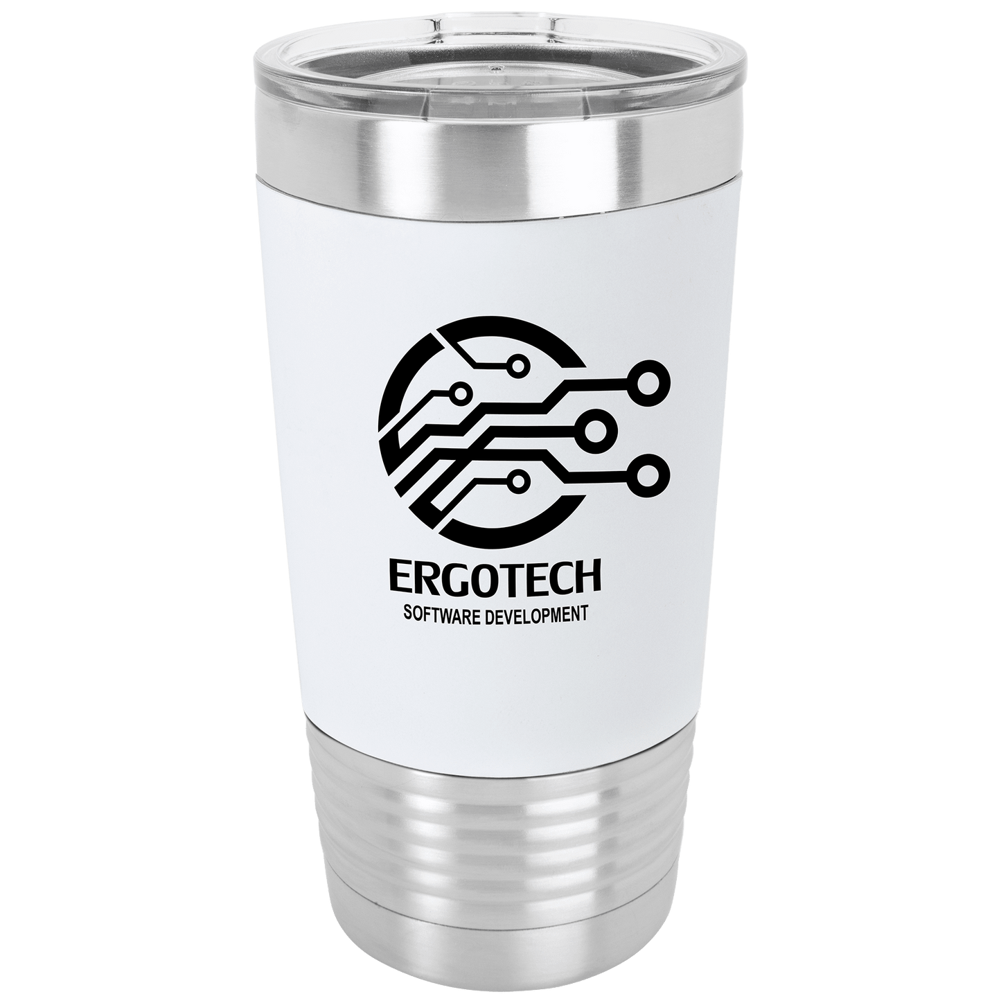 Polar Camel 20 oz. Tumbler with Silicone Grip and Clear Lid