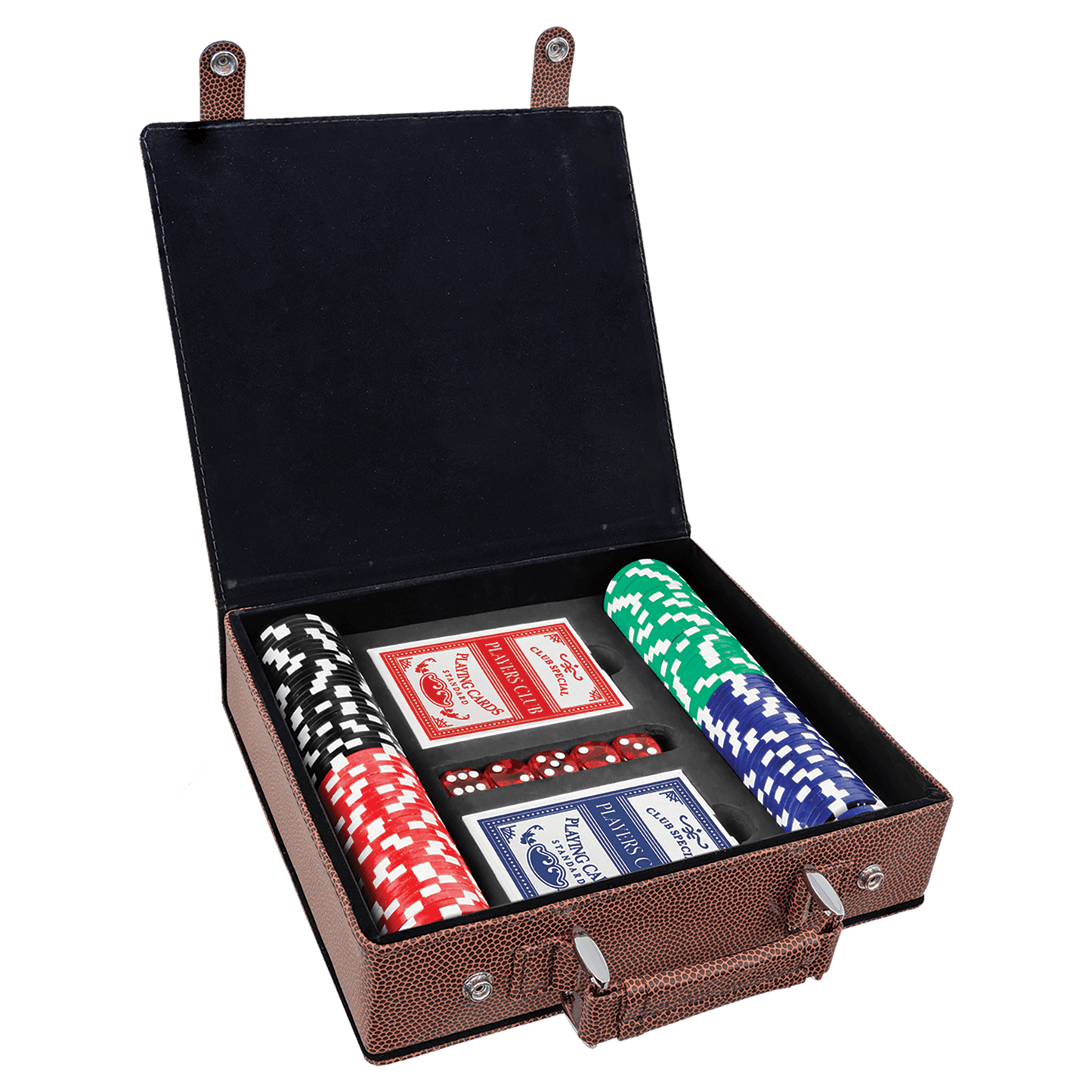 Laserable Leatherette 100 Chip Poker Set