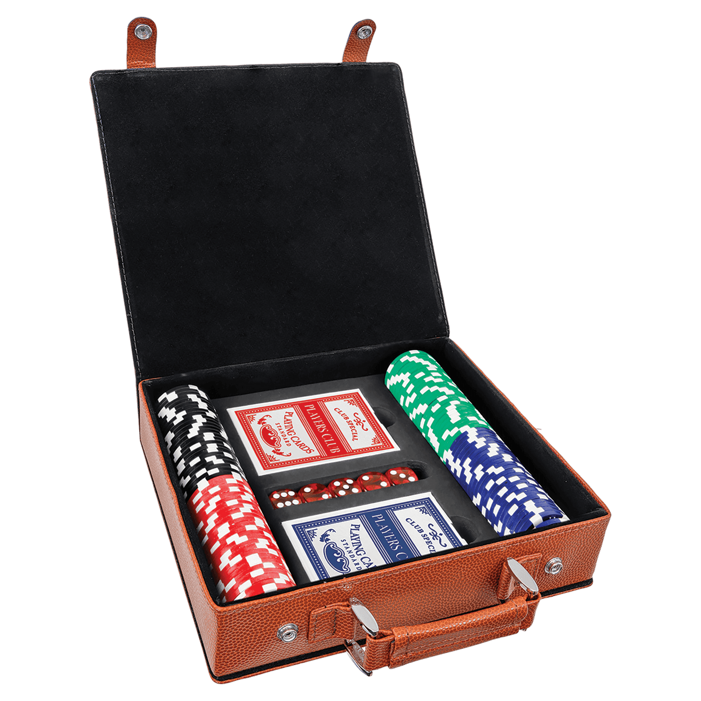 Laserable Leatherette 100 Chip Poker Set