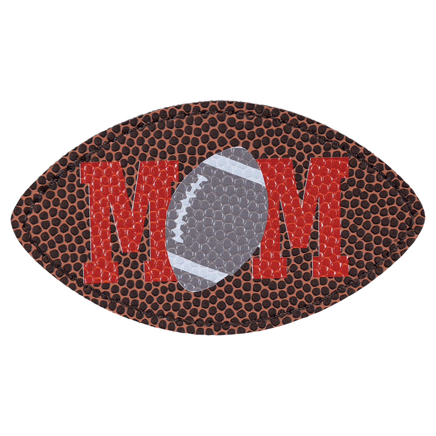 Football Shaped Leatherette Patch