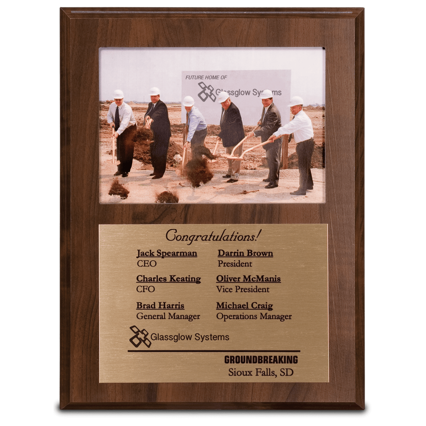 9" x 12" Cherry Finish Slide-In Frame Plaque