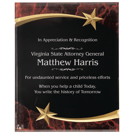 Marble Shooting Star Acrylic Plaque