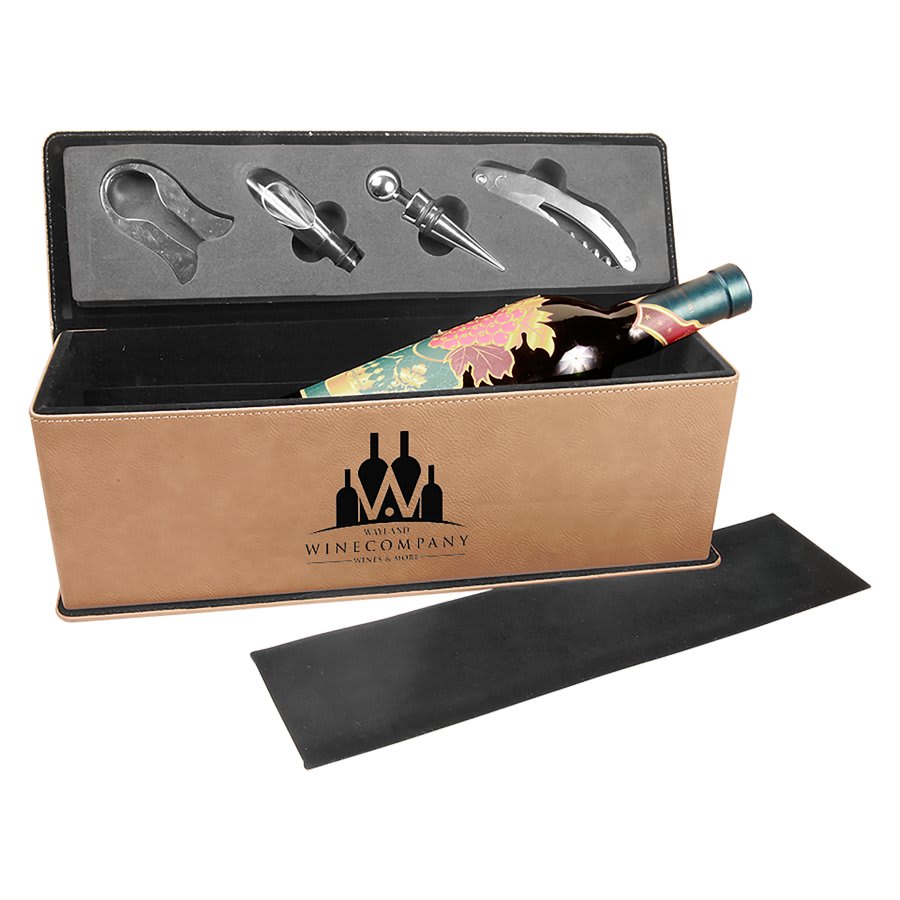 Leatherette Single Wine Box with Tools